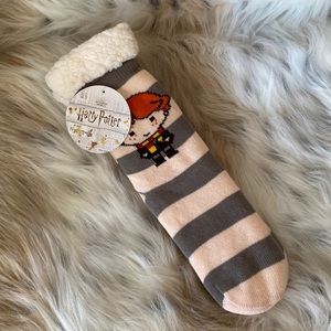 Wizarding World Harry Potter Sherpa-Lined Socks NWT OSFM